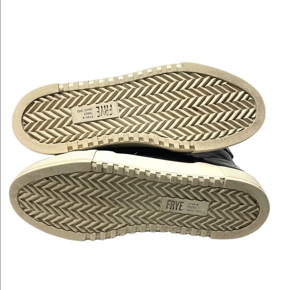 Frye | Gia Moto High Top 8 Black Leather - Picture 10 of 12